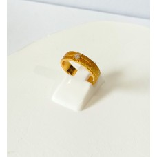 Γυναικείο ασημένιο δαχτυλίδι ανοιχτό επίχρυσο με ζιργκόν (SR32)